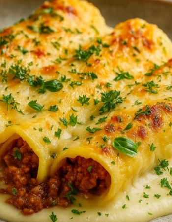 ZAPEČENE PALAČINKE SA MESOM I BELIM SOSOM: Recept za mekane palačinke, sočan fil, kremasti sos i zlatnu koricu